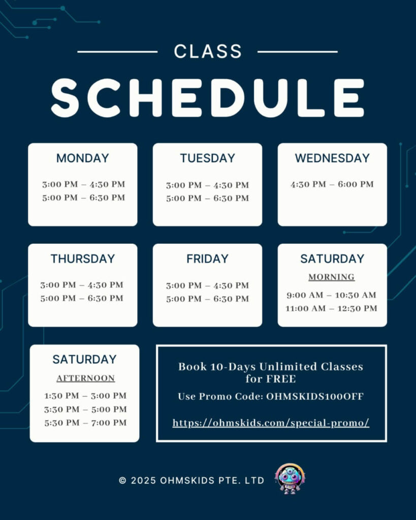 OhmsKids Class Schedule